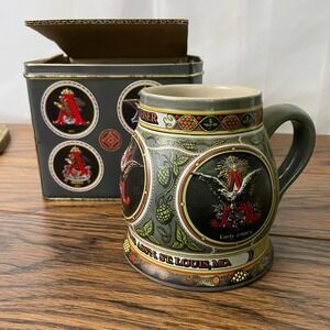 ANHEUSER BUSCH BUDWEISER 1872‎ A & Eagle Historical Stein w/ Box Collector Beer